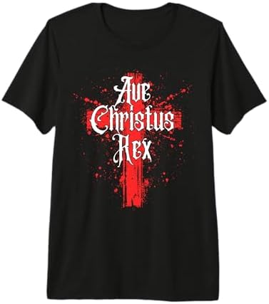Amazon.com: Ave Christus Rex Gothic Christian Art Tee Long Sleeve